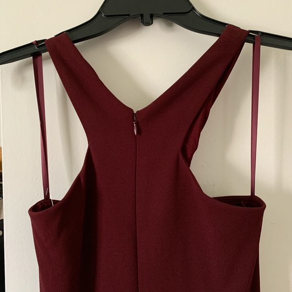 MAXI MERMAID BODYCON MAROON DRESS BY B&A - Picture 3 of 3